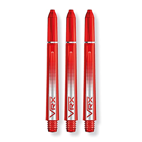 RED DRAGON VRX Medium Dart Shafts - Transparent Polymer Stems with Flight Locking System