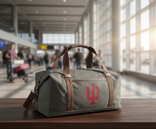 Indiana University Duffel Bag - Durable Canvas Travel Bag