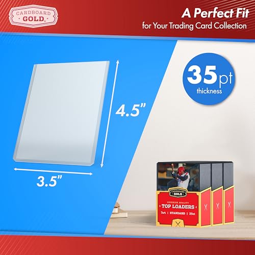 Top Loaders for Trading Cards - 25 Count 3x4 Hard Sleeves