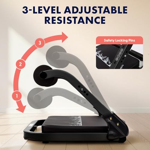 Adjustable Ab Trainer Machine for Full-Body Workout - Black
