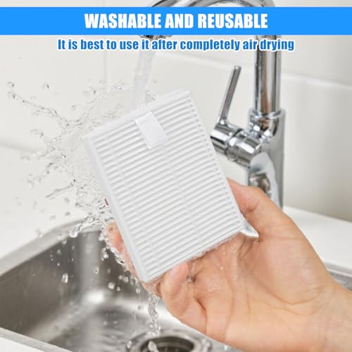 Replacement Filters For Roborock Q7 M5 / Q7 M5+ / Q7 L5 / Q7 L5+ Vacuum Cleaner HEPA Filter - Filter Household Cleaning Sweeper Filter, Filter Washable and Reusable (4Pcs White)