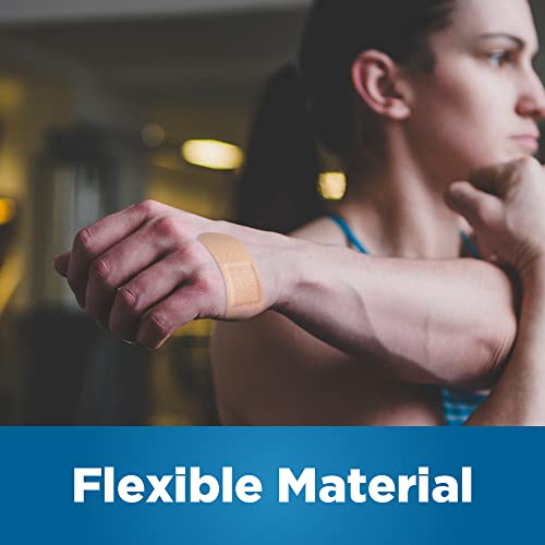 Flexible Fabric Adhesive Bandages, 100 Count, Breathable & Non-Stick
