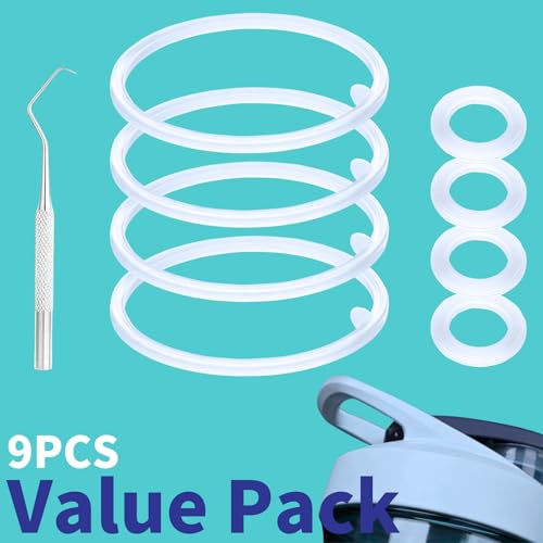 Replacement Silicone Gaskets for BlenderBottle Strada - 9 Pack