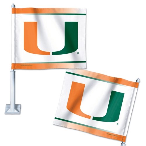 NCAA Car Flag - Miami (Fla.) - 11.75" x 14"