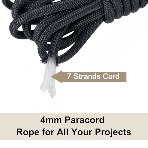 550 Paracord Rope 10ft - Durable 7-Strand Core - Navy Blue