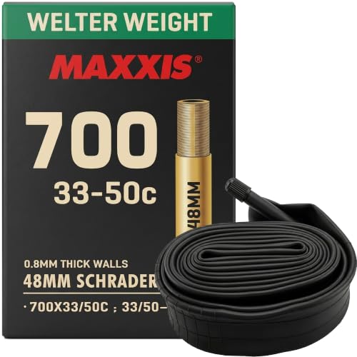 700c Heavy Duty Bike Tube - 700x33-50mm with 48mm Schrader Valve
