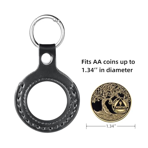 AA Coin Holder Keychain - Sobriety Coin Holder 34MM
