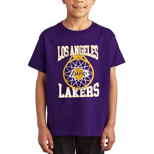 Los Angeles Lakers Kids NBA T-Shirt - Purple, Large, Above the Rim Fan Tee