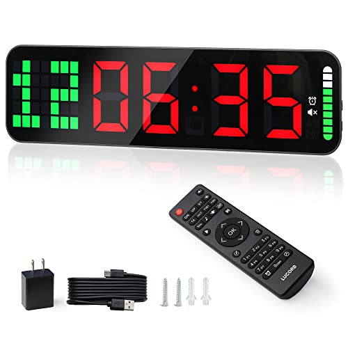 Large Digital Gym Timer with Remote Control - Interval Stopwatch & Countdown Clock