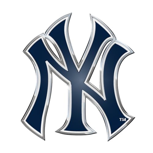 New York Yankees Embossed Color Emblem - 4-Inch Aluminum Badge