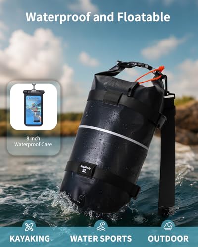 5L Waterproof Dry Bag for Travel, Kayaking, Hiking - Black