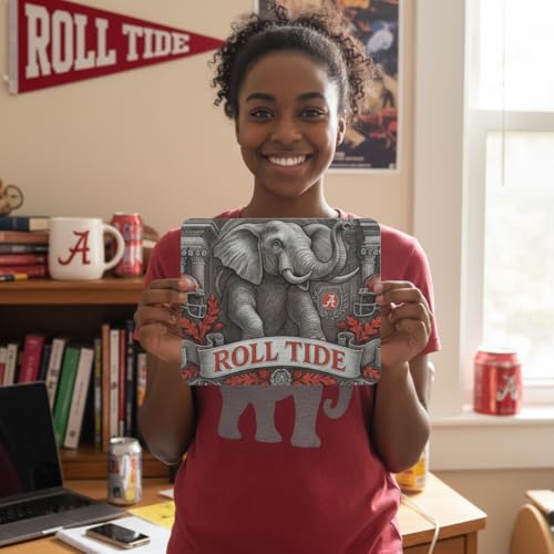 Crimson Football Fan Mouse Pad - Vintage Alabama Elephant Mascot