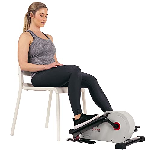 Under Desk Elliptical Machine - Compact, Quiet, Adjustable Resistance - White