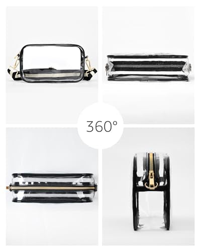 Clear Stadium Event Bag | Waterproof Crossbody with Adjustable Strap