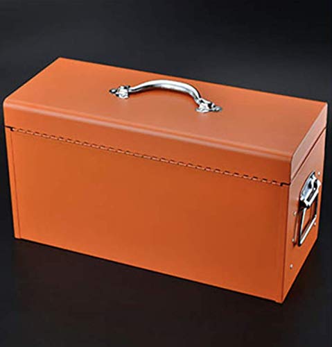 Edward Tools Portable Metal Tool Box with Drawers 20”- Keyed Center Lock for Security - Powder Coated Scratch Resistant Finish - Heavy duty chest latches - Full Extension Drawers