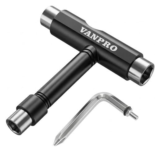 Skateboard Tool with L-Wrench & Bag - Black