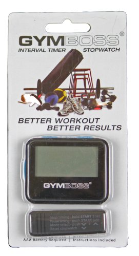 Compact Interval Timer with Stopwatch for HIIT & Strength Training - Black/Blue