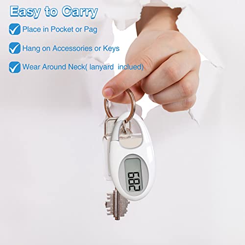 3D Step Counter Pedometer with Lanyard - Blue