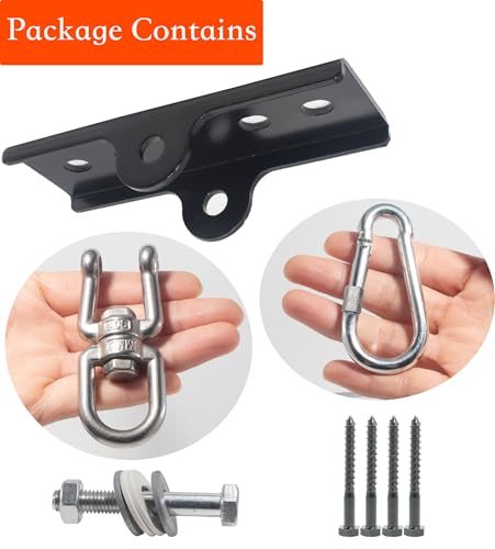 Firofend Black Heavy Duty Punching Bag Hanger with 360° Swivel, Supports Up to 300 lbs, Ceiling Mount for Boxing MMA Home Gym