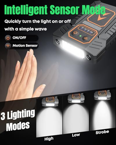 Pawfly 4-Pack Hat Clip LED Flashlight, USB Rechargeable Night Light