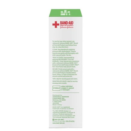 Johnson & Johnson Red Cross First Aid Triple Layer Non-Stick Pads 3 X 4-10 ct, Pack of 5