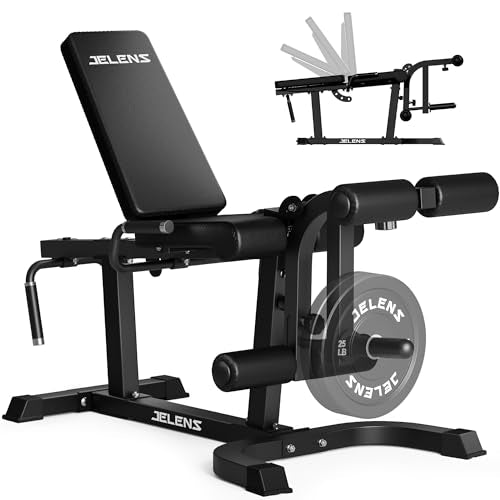 Leg Extension and Curl Machine - Adjustable Home Gym Equipment - Black/Classical