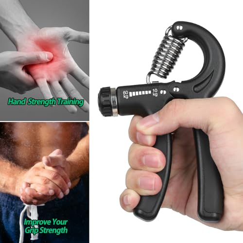 Adjustable Grip Strength Trainer - Black - 1 Pack