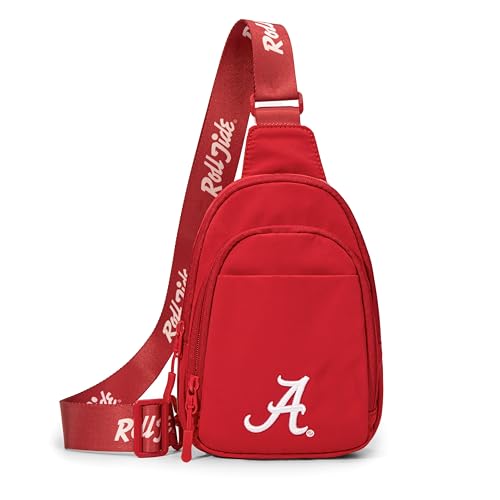 Alabama Sling Bag - Quilted Crossbody Travel Bag - Al-Red