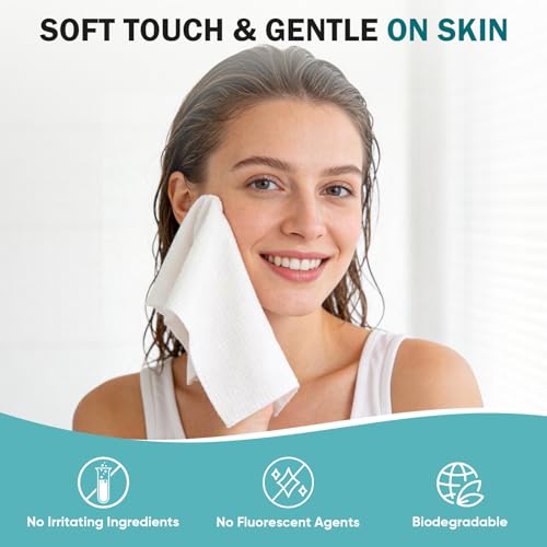 42PCS Disposable Compressed Washcloths for Travel - Soft & Tear-Resistant