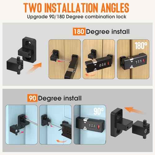 Keyless Cabinet Lock,Cabinet Password Locks with Luminous,3-Digit Combination Door Lock for Drawers, Barn Door, Bathroom, Outdoor, Closet, Fence,Protect Privacy(2PCS,Black)