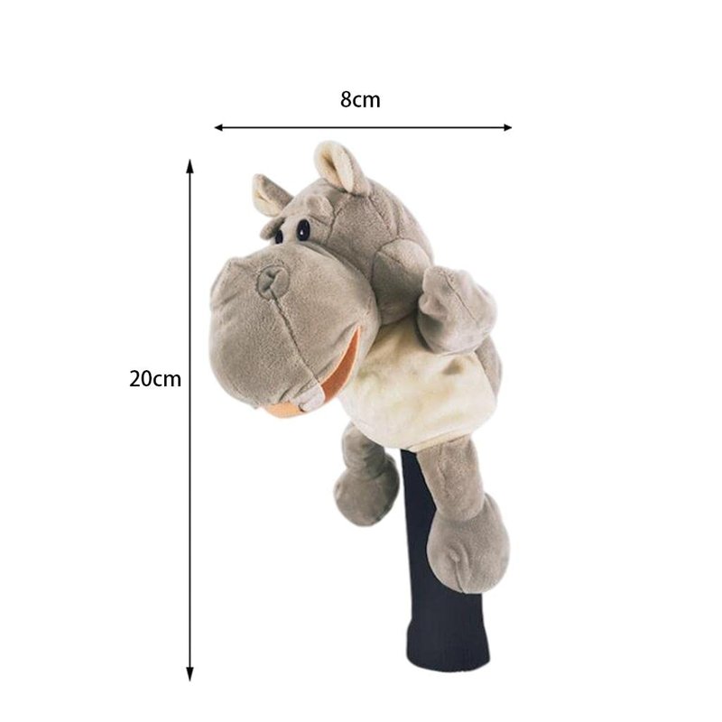 Almencla Exquisite Golf Driver Headcover Novelty Club Head Covers Carrying Guard Golfer Gift Equipment, Hippo