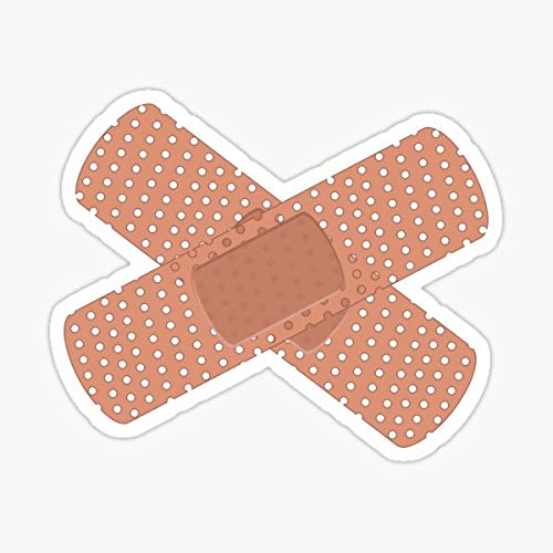 Funny Band Aid Car Dent Vinyl Decal - Waterproof Sticker - 5 Inch