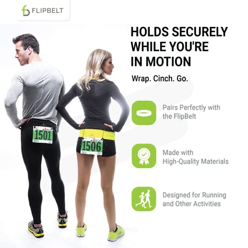 Race Bib Holder for Runners - FlipBelt Accessory, Black