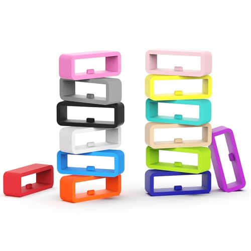 Silicone Fastener Rings for Wristbands - Secure Loop Holder - 14 Colors