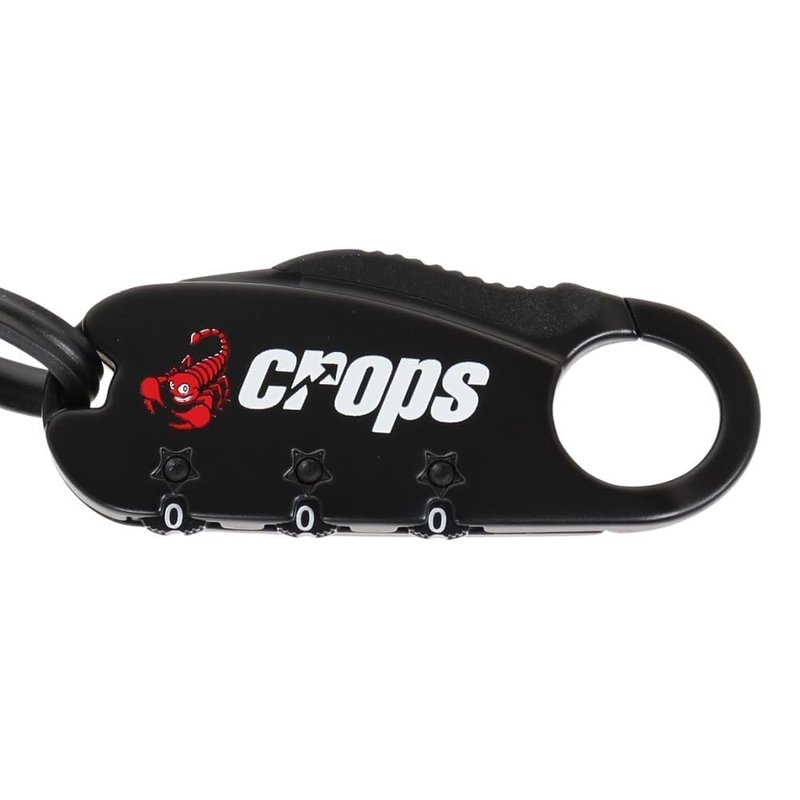 CROPS Q-BIRO MINI Compact Bike Lock Cable, 3 ft, Black Anti-Theft 3-Digit Resettable Combination Lock with a Shape-Memory Coiled Cable and BIROTATION Technology; Great Option for Road Cyclists