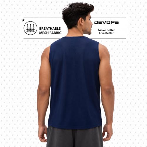 Men's Sleeveless Muscle Tank Top - 3 Pack, Moisture Wicking Activewear