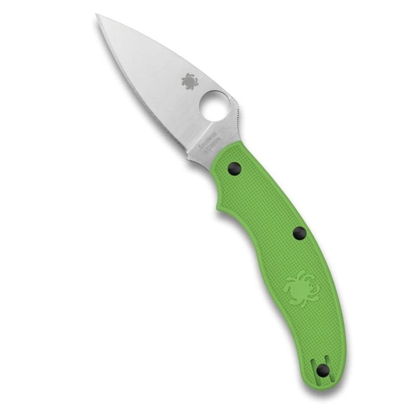 Spyderco UK Penknife Salt Folding Pocket Knife with 2.9" LC200N Steel Blade and FRN Handle - EDC Knife for Men and Women, Perfect for Hunting, Tactical, Camping, Survival, Hiking - PlainEdge - C94PGR