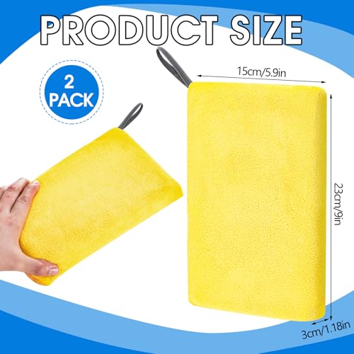 Sonwyoung Yellow 2 Pcs Water Absorbing Kayak Sponges for Kayaking Canoe Boat