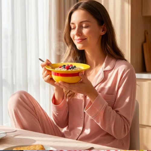 Ceramic Ramen Bowl Set with Straw Hat Design and Stainless Steel Utensils