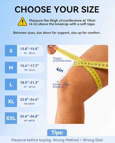 Changenow Medical Knee Brace for Women & Men, Black Large with Side Stabilizers