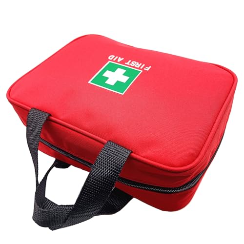 First Aid Bag - Empty Medical Storage Pouch for Travel - Zipper MHS