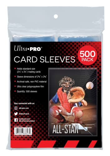 Clear Card Sleeves for Standard Trading Cards - 500 Count