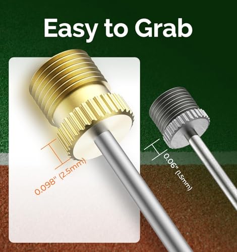 12-Pack Heavy Duty Brass Ball Pump Needles with Storage Case