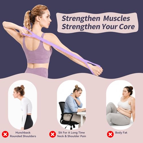 Figure 8 Resistance Bands Set - 3 Tension Levels, Pink+Blue+Purple