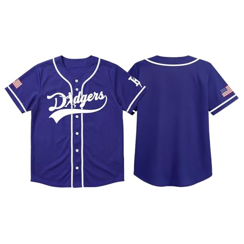 Women’s Quick-Dry Baseball Button Up Shirt - Blue, Small