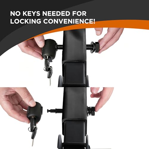 M16 Anti-Rattle Lock Hitch Pin - Black for Bike Racks 200LBS