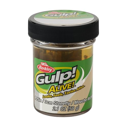 Gulp! Alive! Stonefly Fishing Soft Bait - Smog, 1.25"