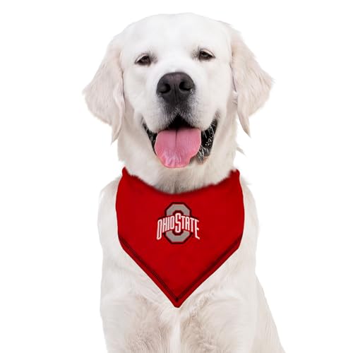 Ohio State Buckeyes Dog Bandana - Large/X-Large Pet Scarf