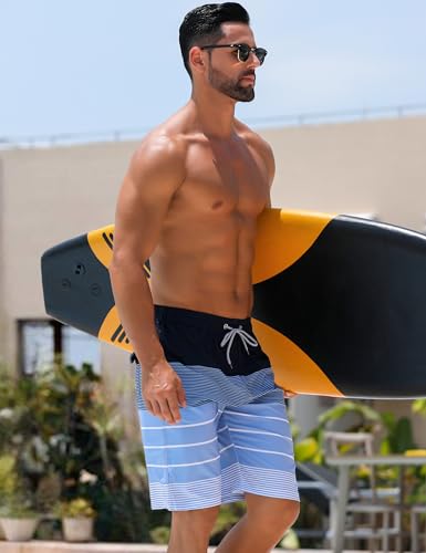 Men's Swim Trunks with Mesh Liner | Quick Dry Drawstring Shorts
