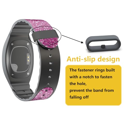 Silicone Security Loop Fasteners for Wristbands - 8 Pack, Black